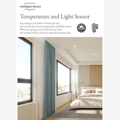 2PCS Automatic Curtain Opener, Smart Curtains Home Device with Voice Control, APP Remote Control, Smart Curtain Motor with Timer forHome