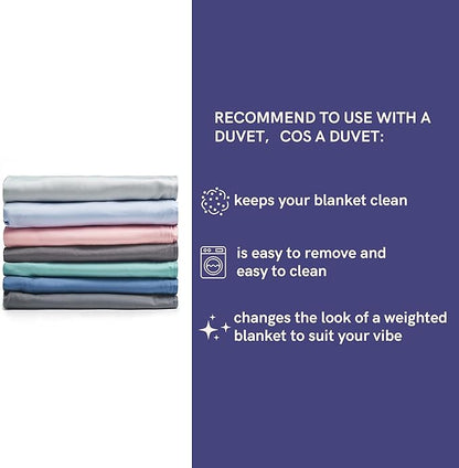 YnM Exclusive Cooling Weighted Blanket, Bed Blanket for One Person of 160lbs, Ideal for Queen/King Bed (60x80 Inches, 17 Pounds, Sea Grass)
