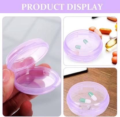 NOLITOY 3pcs Daily Pill Organizer Portable Travel Medication Container Small Vitamin Holder for Travel Office and Outdoor Use Sealed Design for Freshness