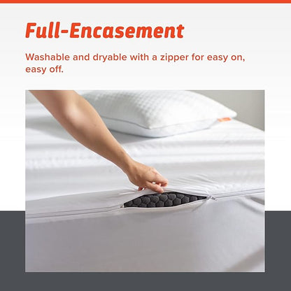 Layla Mattress Protector, Liquid Proof Mattress Pad Barrier | Breathable Waterproof Bed Encasement That Sleeps Cool | 3 Models for a Custom Sleep Experience | Size King - Full Encasement Protector
