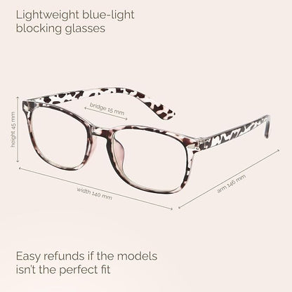 MIGSIR 6 Pack Blue Light Blocking Glasses for Women Men – Stylish Computer & Gaming Glasses, Fashion Square Frame Eyewear