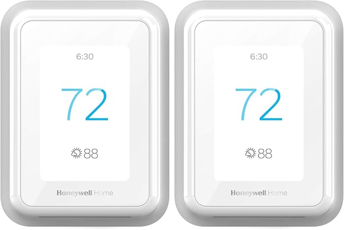 Honeywell Home T9 WiFi Smart Thermostat, Smart Room Sensor Ready, Touchscreen Display, Alexa and Google Assist (Pack of 2)