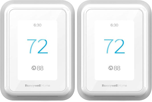 Honeywell Home T9 WiFi Smart Thermostat, Smart Room Sensor Ready, Touchscreen Display, Alexa and Google Assist (Pack of 2)