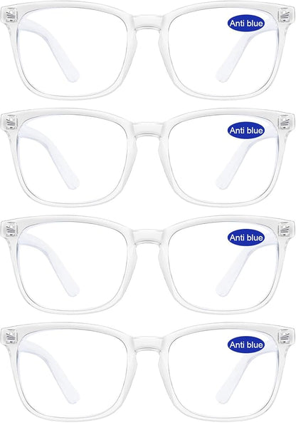 4 PACKS Blue Light Blocking Reading Glasses Women 1.0 1.25 1.5 1.75 2.0 2.25 2.5 2.75 3.0 3.5 4.0 5.0 6.0