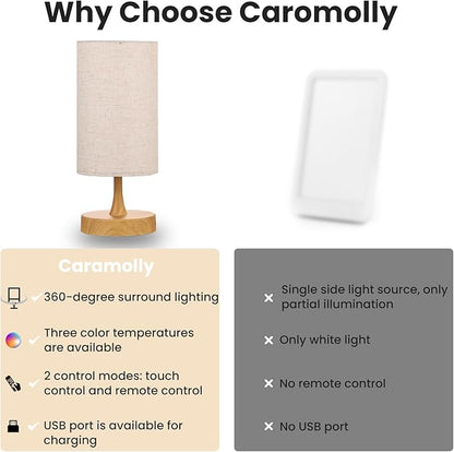 Light Therapy Lamp, Sunlight Lamp 10000 Lux with Remote Control, 3 Color Temperature & 4 Brightness Level & Timer, Daylight Lamp for Home, Office, Decoration