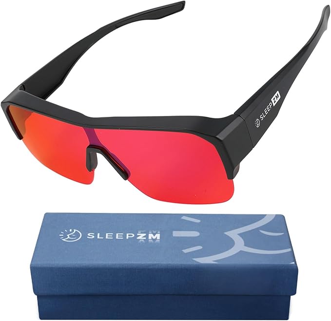 100% Fitover Blue Light Blocking Glasses - Better Sleep Eye Strain Protection - Computer Gaming Women Men
