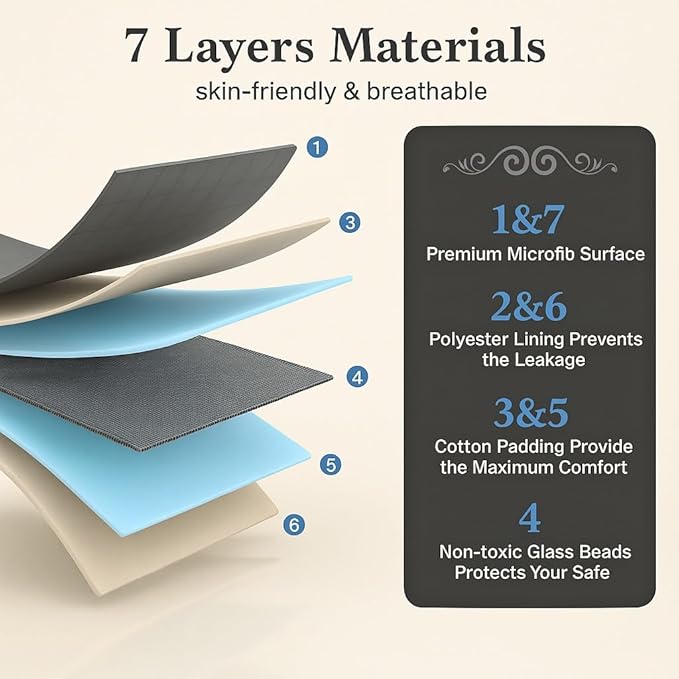 Weighted Blanket for Adults (25 lbs, 78” x 85”) Queen Size Heavy Blanket, Breathable Cotton with Natural Glass Beads, Machine Washable