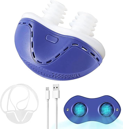 Anti Snoring Device - Mini SleepApnea Devices - Variable Anti Snoring Aid - Upgraded Stop Snoring Solution - Suitable for All Nose Shapes - Blue - P7