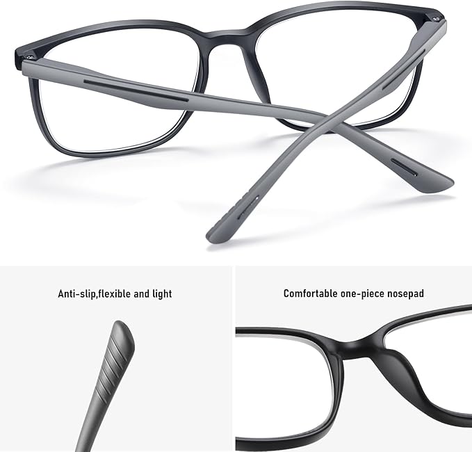 Reading Glasses for Men,Blue Light Blocking Readers for men with Comfort Spring Hinge