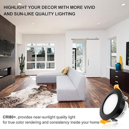 YGS-Tech 2 Inch LED Recessed Lighting, Dimmable Downlight 3W(35W Halogen Equivalent), CRI80, 5000K Daylight White Ceiling Light with LED Driver (24 Pack)