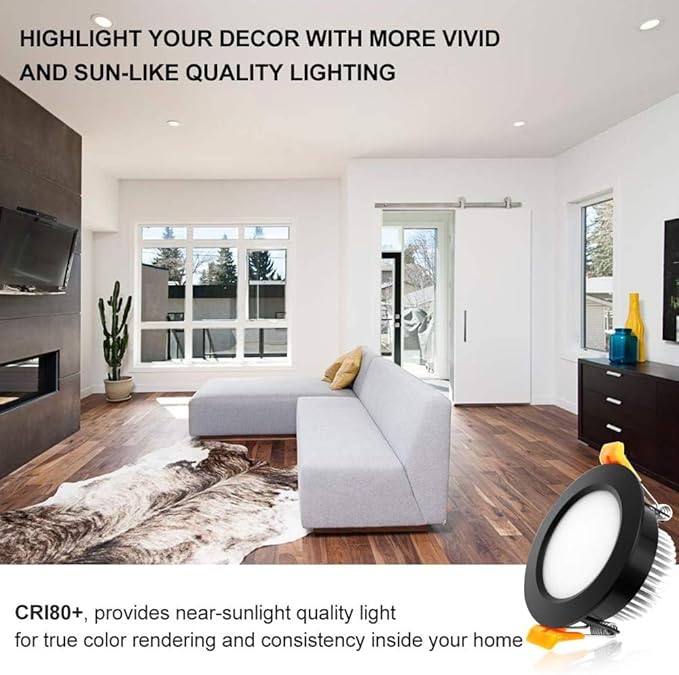 YGS-Tech 2 Inch LED Recessed Lighting, Dimmable Downlight 3W(35W Halogen Equivalent), CRI80, 2700K Ultra Warm White Ceiling Light with LED Driver (24 Pack)