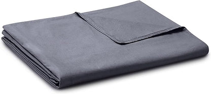 YnM Exclusive Cotton Duvet Cover for Weighted Blankets (Dark Grey, 41"x60")