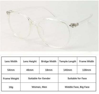 Reading Glasses Anti Blue Light Blocking Reader Oversized Frame for Women Men for Mid Big Face Anti Eyestains