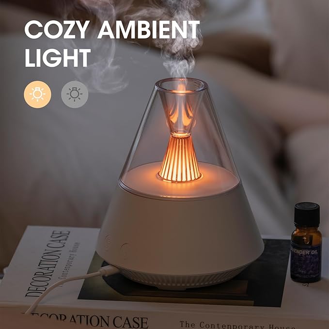 Essential Oil Diffuser Personal, Modern Style Aroma Diffusers, Scent Fragrance Spray for Home, Office, Bedroom, Room, 150ml Ultrasonic Cool Mist, 6-12H Working, Auto-Off, White