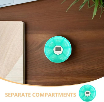 2pcs Travel Pill Case: Automatic Pill Dispenser with Alarm for Elderly - Travel Medication Organizer with Timer Reminder