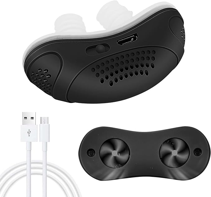 Electric Anti-Snoring Device - Gentle Physical Intervention Helps Reduce Snoring Improves Sleep Quality Portable Rechargeable Design Unisex Solution for All Nose Shapes