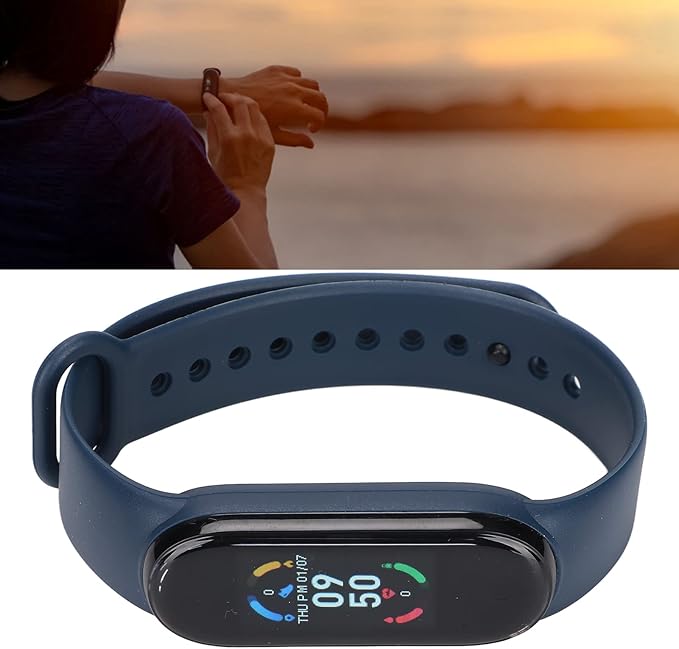 Smart Wristband with Step Counter, Heart Rate Monitor, Sleep Monitor, APP Message IP67 Waterproof, All Day Activity Tracking, Built in USB Plug, Various Sports Modes