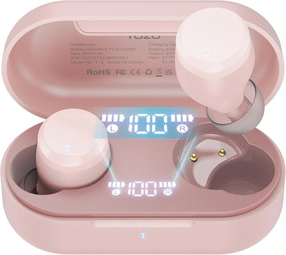 TOZO Wireless Earbuds Bluetooth 5.3 Headphones, Call ENC Noise Cancelling Mic, 55Hrs Playtime App Customize EQ IPX8 Waterproof LED Digital Display Premium Sound Headset