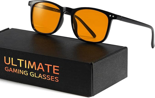 TIJN Sleep Glasses for 99% Blue Green Light Blocking Red Lens for Computer Gaming Screen Fatigue UV Protection