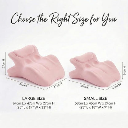Memory Foam Wedge Pillow for Stomach Sleepers, Ergonomic Prone Pillow for Adults, Large Multi-Position Bed Wedge, Neck Pain Relief & Posture Support, for Reading Gaming Watching TV(Pink)