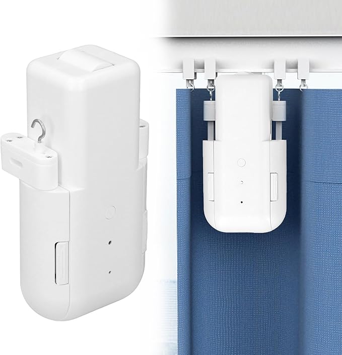 Smart Curtain Opener, Voice Control WiFi Electric Curtain Robot with APP Timer Remote Control, for T Rail U Rail Roman Rod