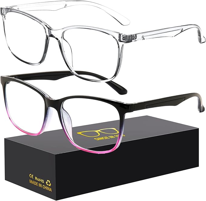 Blue-Light Blocking Glasses Computer Reading/Gaming/TV/Phones Glasses Fashion Anti Eyestrain UV Glasses for Women Men