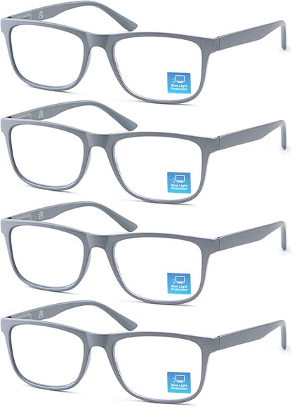 Blue Light Blocking Reading Glasses Men Large Oversized Square Readers Wide fit Cheaters for Men W/Big Head/Large Face