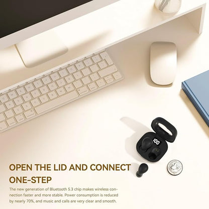 Invisible Mini Sleep Earbuds Ear Buds for Side Sleepers Sleeping, Small Ears Canals Women Wireless Bluetooth Low Profile Smallest Disgused Tiny Micro Discreet Hidden Earbuds Headphones for Work