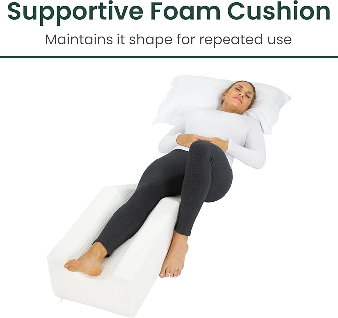 Leg Elevation Pillow- Leg Wedge for Knee, Swelling, Elevation, After Surgery Must Haves - Post Surgery, Knee Pain Relief - Breathable for Knee, Ankle and Foot - Improve Blood Circulation