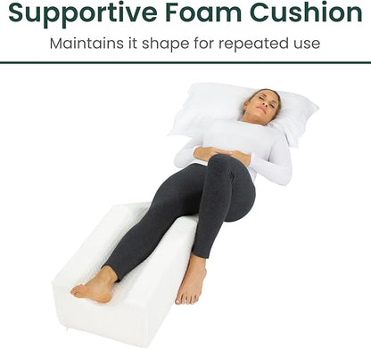 Leg Elevation Pillow- Leg Wedge for Knee, Swelling, Elevation, After Surgery Must Haves - Post Surgery, Knee Pain Relief - Breathable for Knee, Ankle and Foot - Improve Blood Circulation