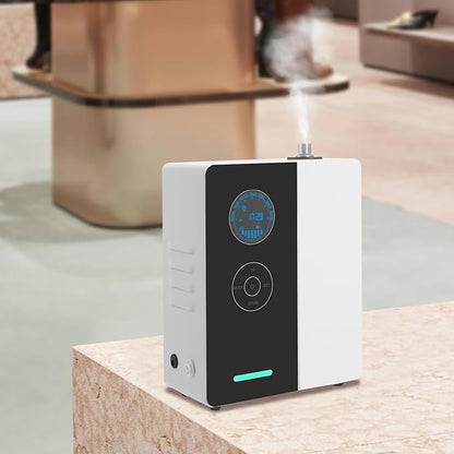Smart Scent Air Machine Essential Oil Diffuser Scent Machine Smart Aroma Air Atomizer for Large Rooms, Hotels, spas, Offices 200ml (Black+White)