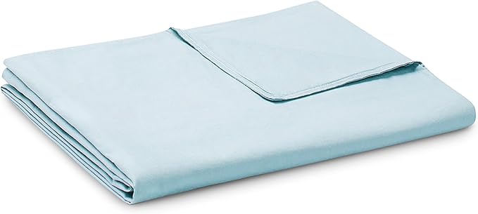 YnM Cotton Duvet Cover for Weighted Blankets (Light Blue, 41''x60'')