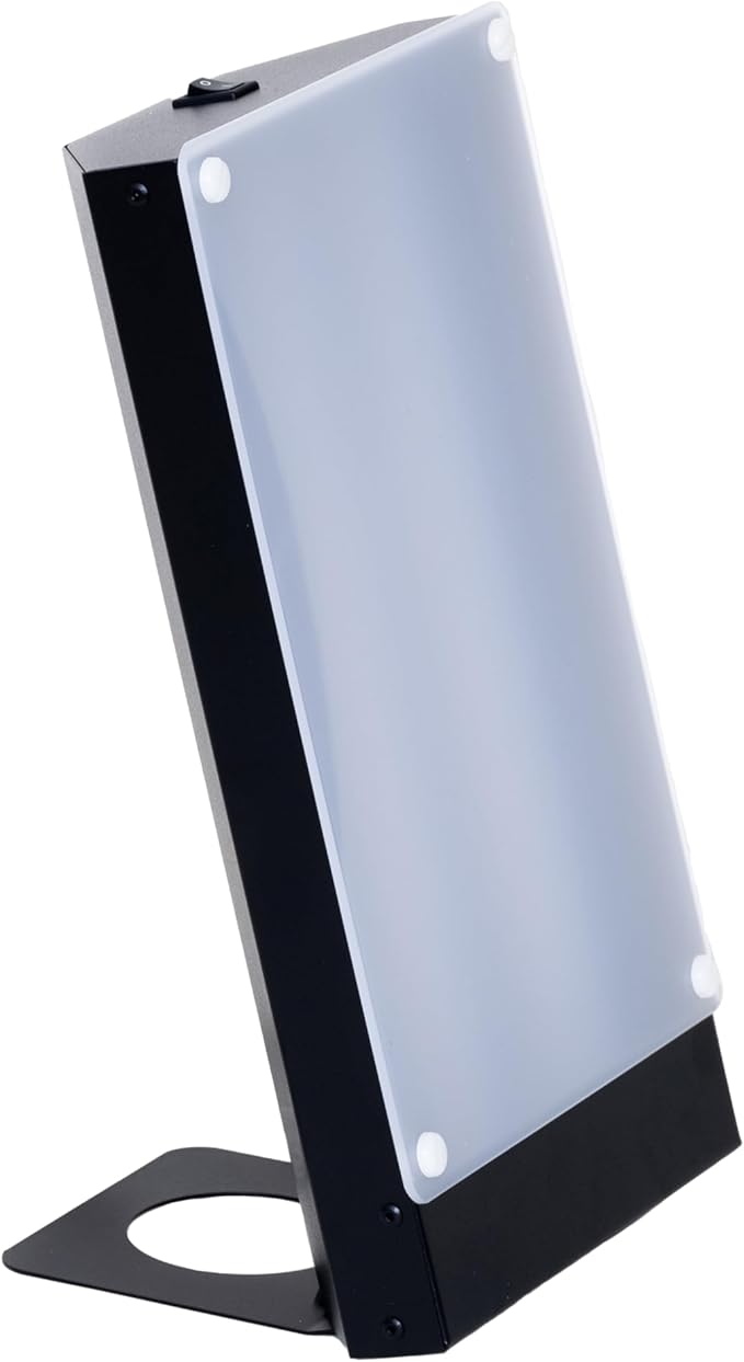 Northern Light Technologies Travelite Light Therapy Lamp | 10,000 LUX Sunlight Simulation | Boost Mood, Improve Sleep, Enhance Energy & Focus | UV-Free Bright Light for Wellness & Winter Blues, Black