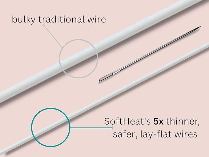 SoftHeat | Smart Heated Electric Mattress Pad with Safe & Warm Low Voltage Technology, Micro-Plush Top, Twin, White, MP_Twin