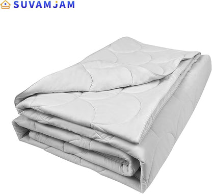 Cooling Comforter for Hot Sleepers - Lightweight Breathable Tencel Blend, Double Sided All-Season Comforter, Temperature Regulating & Machine Washable (Gray, Throw(70''L*60''W))