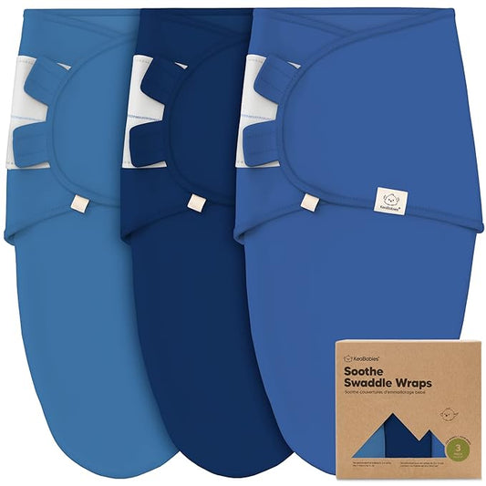 3-Pack Organic Baby Swaddle Sleep Sacks - Swaddles for Newborns, Infant 0-3 Months, Baby Girls, Boys, Soft & Snug Newborn Sleep Sack, Nursery Swaddling Blankets (Frost, OS)
