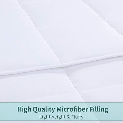 HOMBYS Alaskan King Comforter 132x120, Lightweight Quilted Down Alternative Duvet Insert for All Season,White,8 Corner Tabs