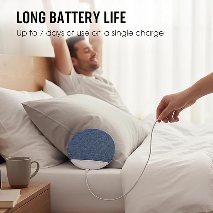 Bone Conduction Pillow Speaker, 11mm Ultra-Thin Pillow Bluetooth Speaker — Personal Audio & for Peaceful Nights, White Noise Timer Wireless Sleep Aid with Stereo Bass Private (Basic)