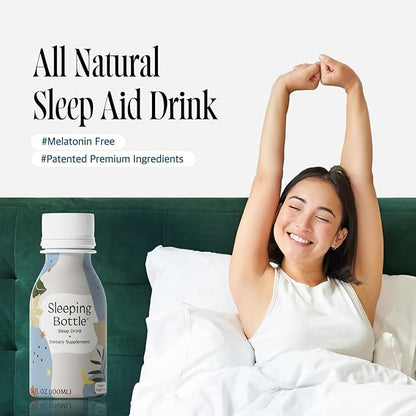 Sleep Aid Drink, Melatonin Free, Vegan, No-Sugar, Cherry Flavor (3.4 Fl Oz, Pack of 6)