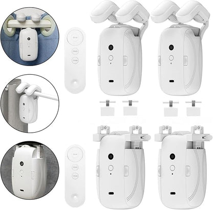 Smart Automatic Curtain Opener Remote Controlled Electric Curtain Opener Upgraded High-Performance Curtain Robot Motor with Remote Control Only Electric Curtain Opener Roman Rod/TU(2PC TU)(2PC Roman p
