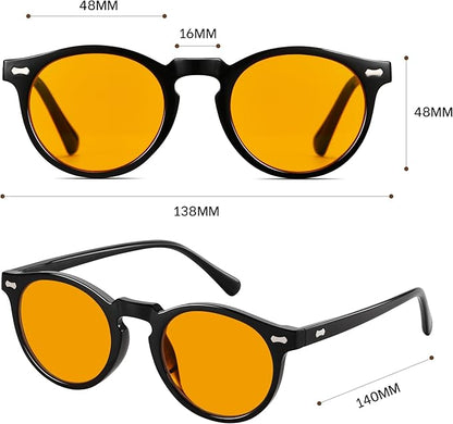 Amber 99% Blue Light Blocking Computer Reading Glasses Orange Lens for Better Sleep, Eye Strain Men Women Sun Readers