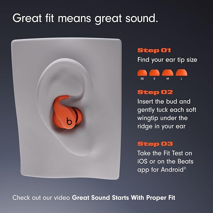 Beats - Powerbeats Fit - Wireless Noise-Cancelling Workout Earbuds with Ultimate Secure Fit with USB-C Charging Cable (1.5m) - Gravel Gray