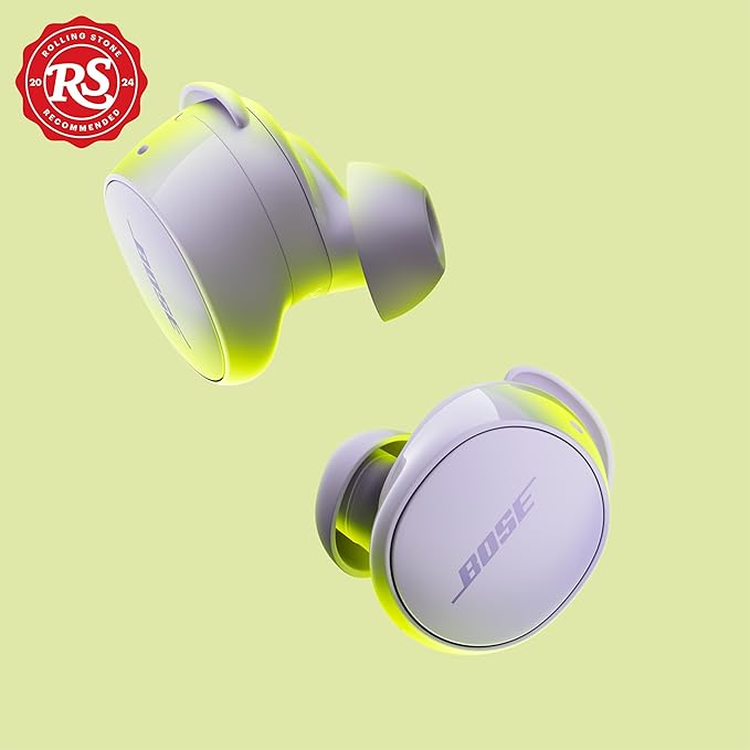 Bose QuietComfort Bluetooth Earbuds, True Wireless Earbuds with Active Noise Cancellation and Mic, Deep Bass, IPX4 Rating, Up to 8.5 Hours of Playtime, Chilled Lilac