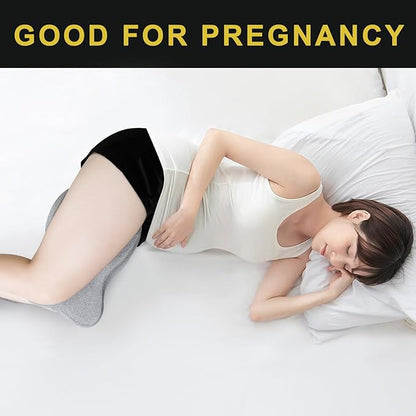 Long Knee Pillow for Side Sleeper Fully Support Thighs and Knees for Sciatica, Back, HIPS, Knees, Joints Pain Relief - Leg Pillow for Side Sleeping Between Legs Aligns Spine- Pure Gray