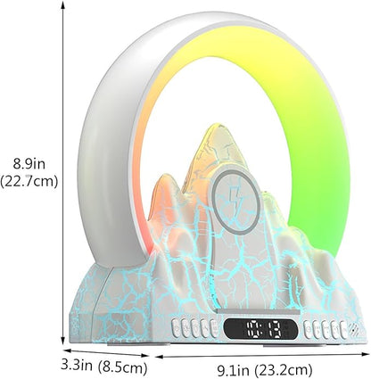 Wake Up Light Sunrise Alarm Clock with Wireless Charger, Smart APP Control, 16 Million Color Lighting & Natural Sounds for Bedroom Desk Decor