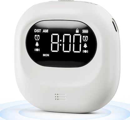 Roxicosly Super Strong Vibrating Alarm Clock for Heavy Sleepers, Adjustable Vibration Bed Shaker Under Pillow for Hearing Impaired Deaf, Cordless, Small, USB Rechargeable for Travel