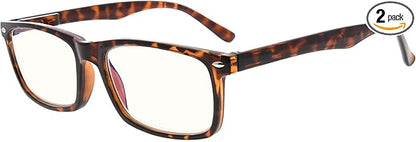 Eyekepper Anti Blue Light Glasses for Men Blue Light Blocking Glasses for Computer Eyestrain, Tortoiseshell Frame