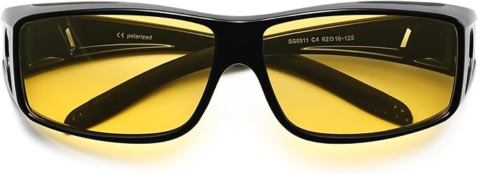 Fit Over Glasses Blue Light Blocking and Night Vision Driving Glasses for Men Women Wrap Around Goggles Eyewear PT2006