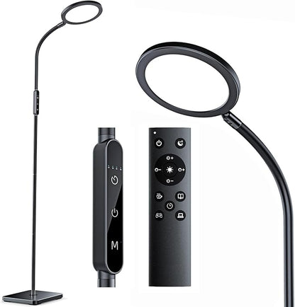Light Therapy Lamp, 11,000 Lux Sunlight Lamp with Touch&Remote Control, Floor Lamp with 4 Color Temperatures &5 Brightness Levels,Full Spectrum Light with 4 Timers for Reading/Office/Home