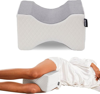 Knee Pillow for Side Sleepers, Leg & Knee Support Pillow, Hip Pillow for Side Sleepers, Hip Pain Relief, Memory Foam Alignment Pillow - Relieve Hip Pain & Sciatica(Grey)